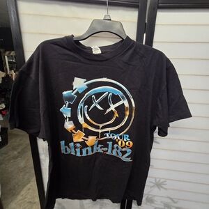 Vintage Delta Blink 182 Tour Tshirt Black Graphic Tee Sz Xl
